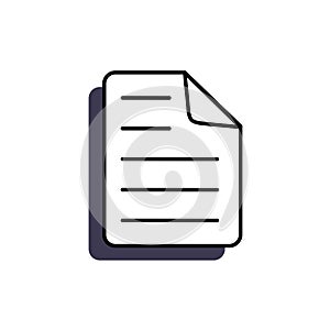 A text document is an element of the old pc windows 90s interface. In retro vaporwave style. Vector illustration