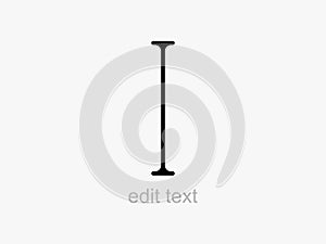 Text edit cursor pointer. Font input symbol and editing of textual web information black direction sign for typing.