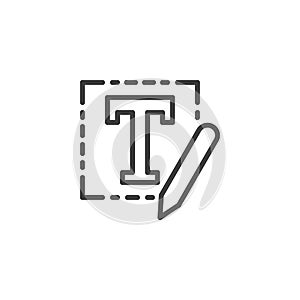 Text edit line icon