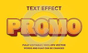 yellow promo 3d style editable text effect template