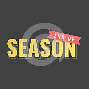 Text Effect of End of Season