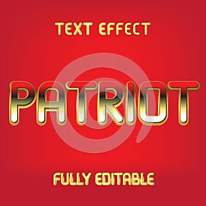 Text effect patriot gold design