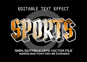 Text effect sports style