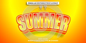 Text effect style summer vibe