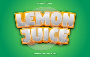 Editable 3d text effect, text effect style,  text effect template, Lemon juice text effect