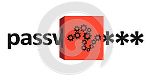 Text is encrypted and encoded into password and passcode