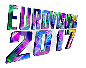 The text of the Eurovision 2017 on a white background