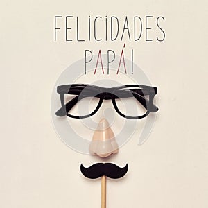 Text felicidades papa, congrats daddy in spanish