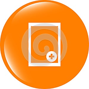 Text file sign icon. Add File document symbol. Modern UI website