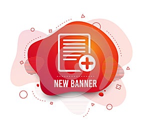 Text file sign icon. Add File document symbol. Vector