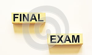 The text of the Final Exam is written on a white background