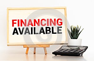 Text financing available on the short note texture background