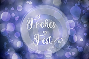 Text Frohes Fest, Means Happy Holidays, Purple Christmas Background