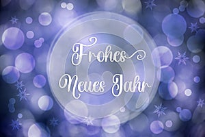 Text Frohes Neues Jahr, Means Happy New Year, Purple Christmas Background