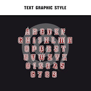 Text Graphic Style. Appearance for Illustrator. Vector