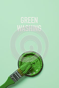 Text greenwashing and green paint