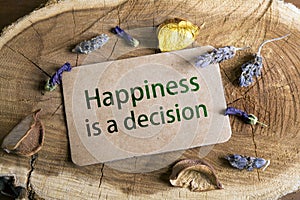 Happiness Is a Decision