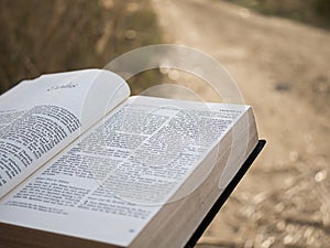 Text in holy bible book