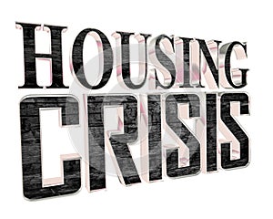 Text on housing crisis on a white background