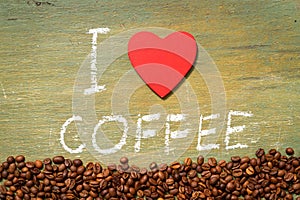 Text i love coffee