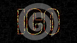 Text ICO Initial coin offering with digital elements, 3d rendering computer generating backdrop