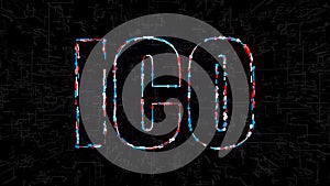 Text ICO Initial coin offering with digital elements, 3d rendering computer generating backdrop
