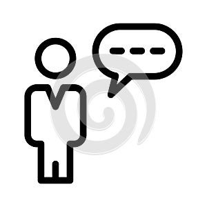 Text thin line vector icon