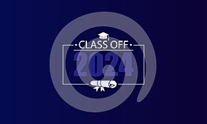 Text Illustration Design to Congratulate the Class of 2024