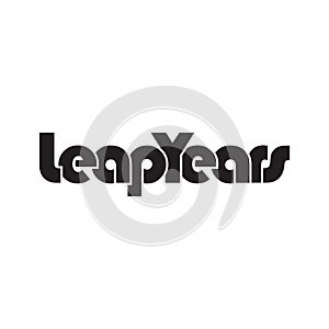 text LEAP YEARS design vector