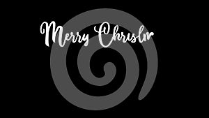 Text Merry Christmas and Happy New Year, lettering animation movie.