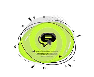 Text message icon. Chat comment sign. Speech bubble. Vector