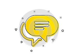 Text message icon. Chat comment sign. Speech bubble. Vector