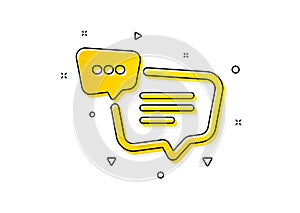 Text message icon. Chat comment sign. Speech bubble. Vector