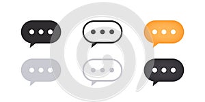 Text Message icons. Chat icons. Chat Message Bubbles. Vector scalable graphics