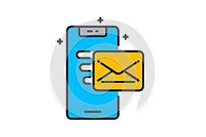Text Message Isolated Vector Illustration which can be easily modified or edit