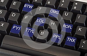 Text message keyboard photo