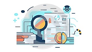 A Text mining icon representing the extraction of valuable information from unstructured text data created with Generative AI