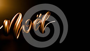 Text Noel in gold.