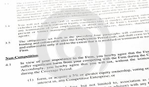 Non-competition clause of a contract photo