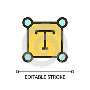 Text pixel perfect RGB color ui icon