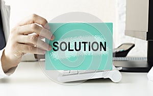 Text problems and solutions on paper