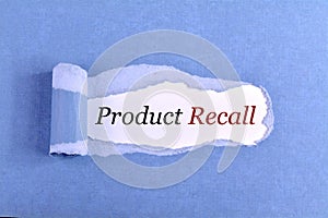 The text Product Recall