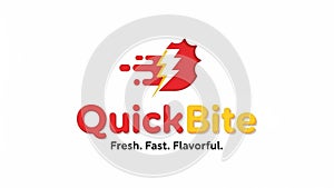The text QuickBite is in bold letters, with Quick in red and Bite in yellow