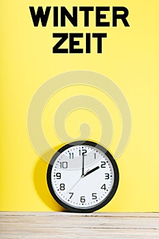 Text reading Winterzeit
