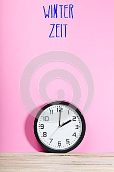 Text reading Winterzeit