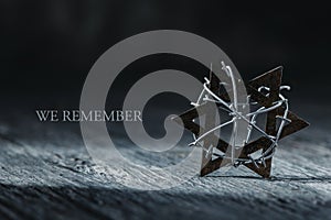 Text we remember and an old star of david