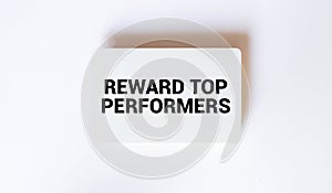 text Reward top performers on white business card