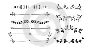 Text separators deccoration vector set.