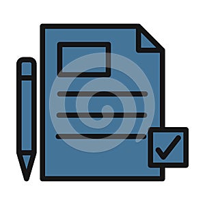 Text Sheet line isolated vector icon can be easily modified and edit