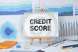 Text showing Credit Score. Business concept writing Financial Rating Record